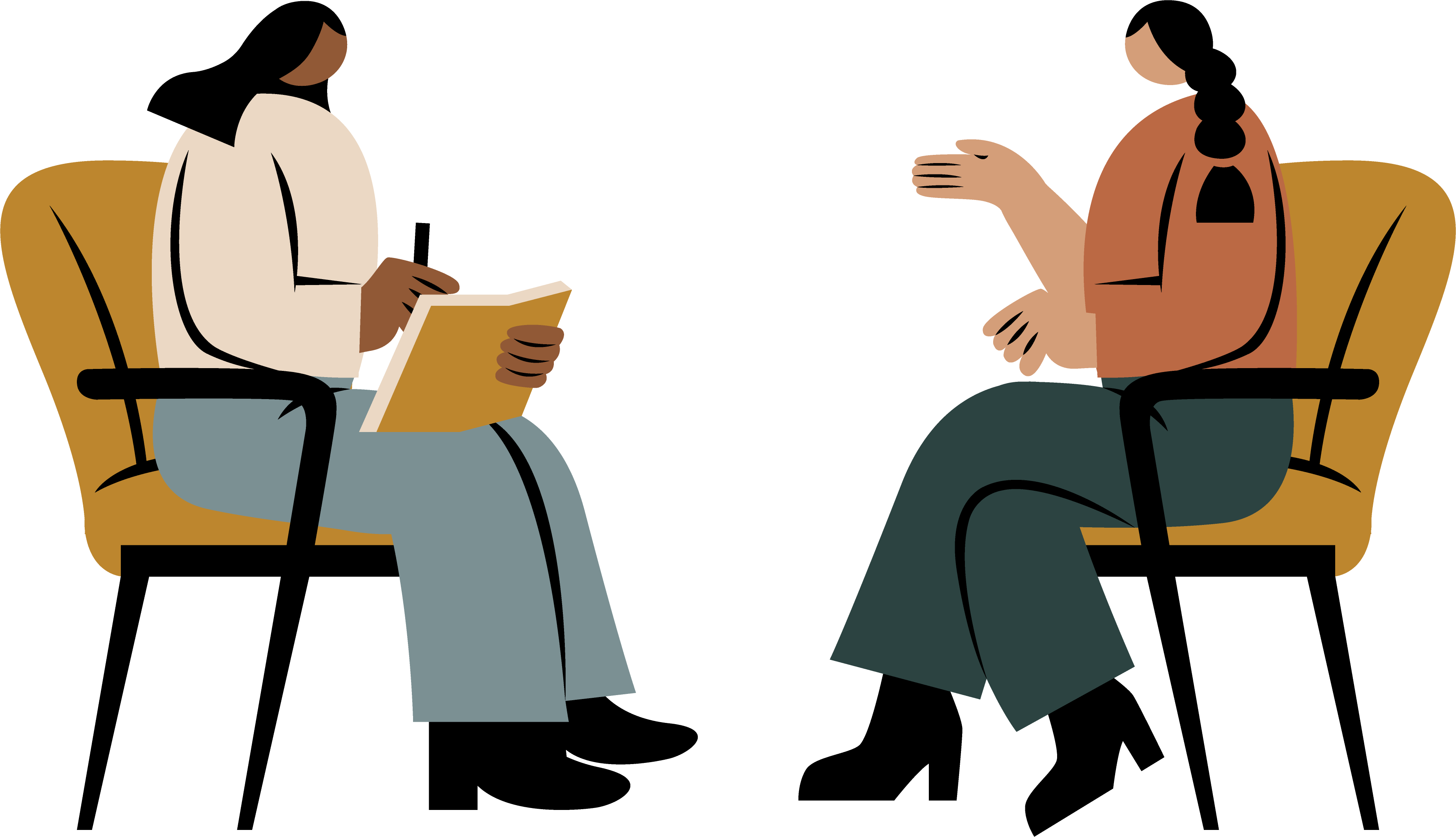 To personer taler under en samtale