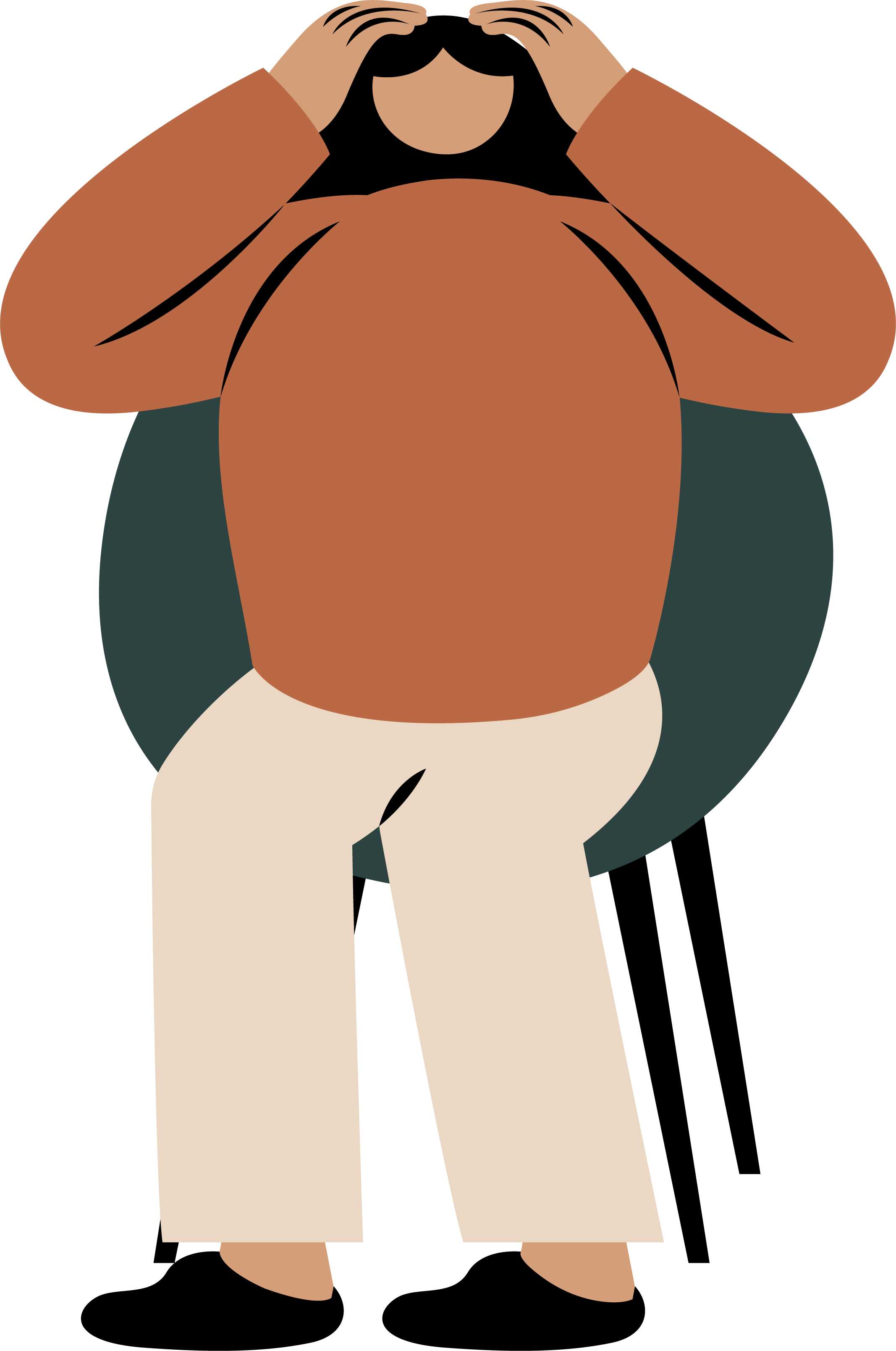 Illustration af person der dækker ansigtet med hænderne